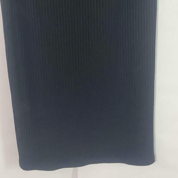 Michael Kors off shoulder ribbed midi bodycon black party cocktail dress Size M - Picture 13 of 15